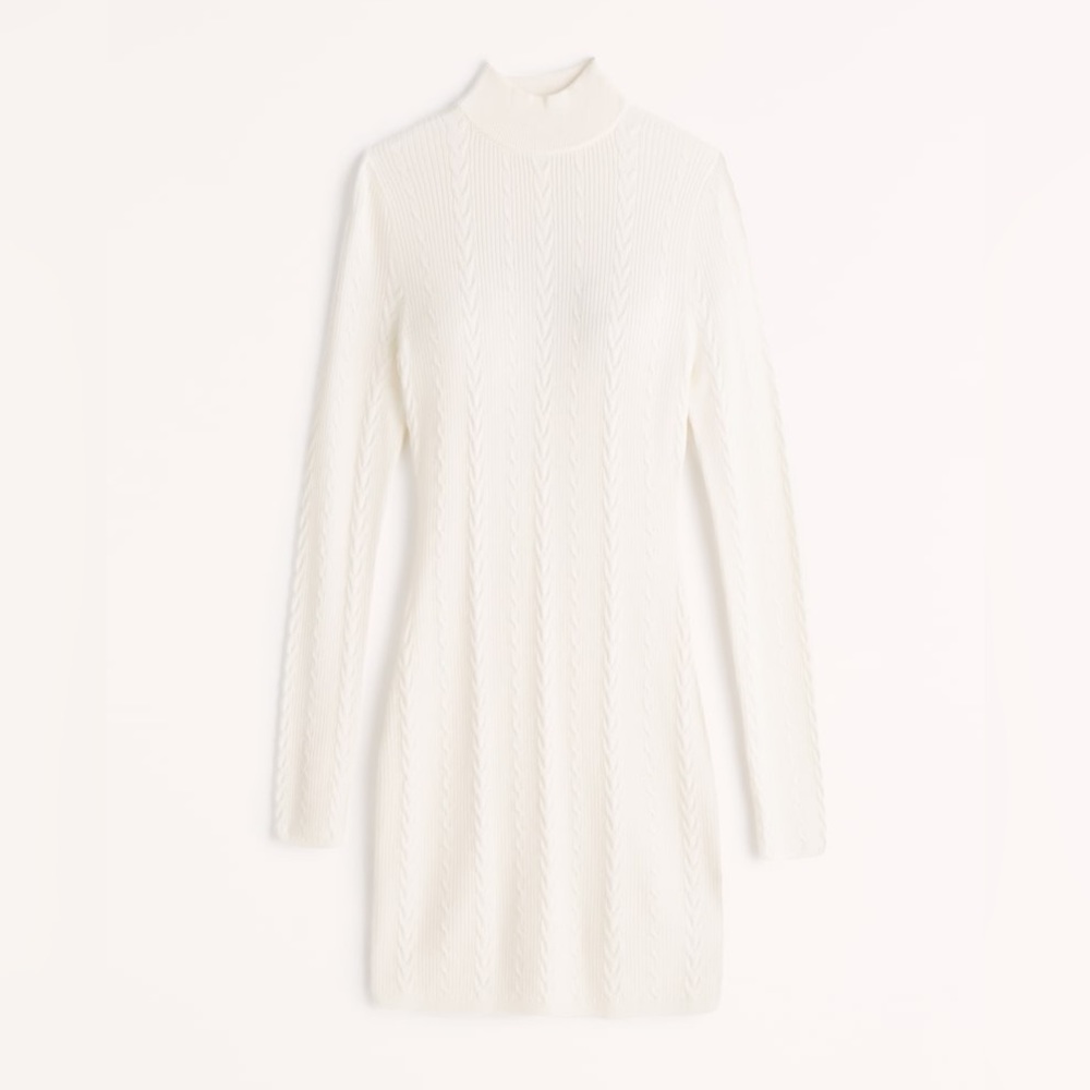 Abercrombie Long-Sleeve Cable Mini Sweater Dress